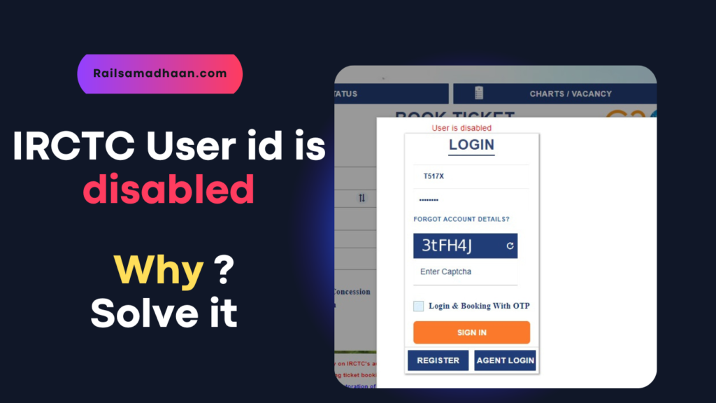 irctc user id disabled